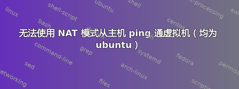 无法使用 NAT 模式从主机 ping 通虚拟机（均为 ubuntu）