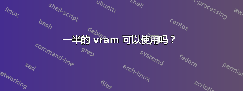 一半的 vram 可以使用吗？