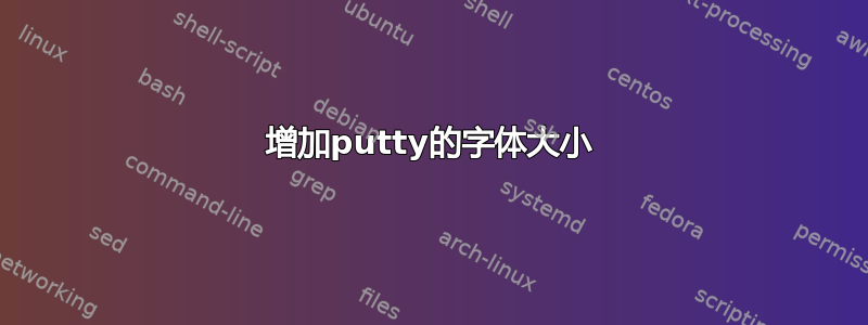 增加putty的字体大小