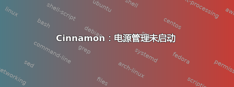 Cinnamon：电源管理未启动