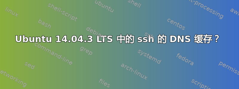 Ubuntu 14.04.3 LTS 中的 ssh 的 DNS 缓存？