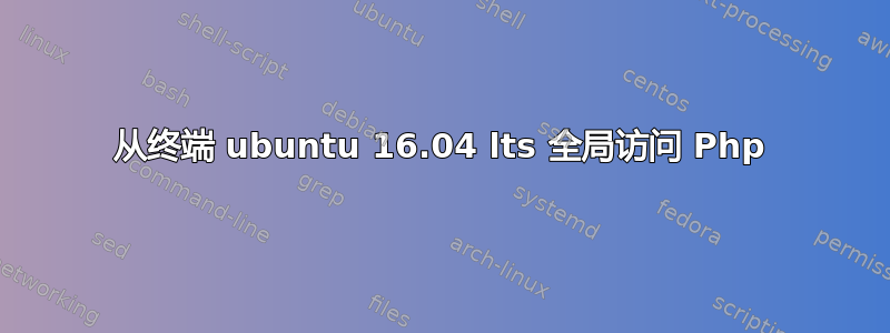 从终端 ubuntu 16.04 lts 全局访问 Php