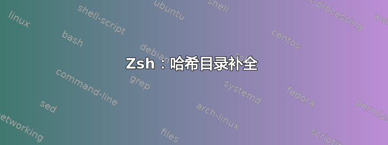 Zsh：哈希目录补全