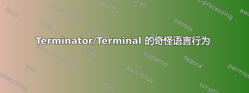 Terminator/Terminal 的奇怪语言行为