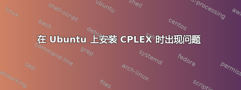 在 Ubuntu 上安装 CPLEX 时出现问题