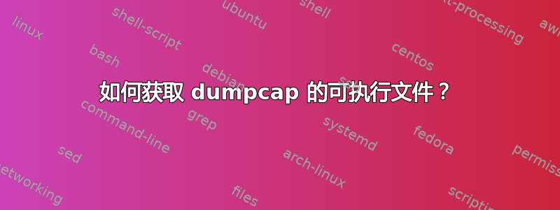 如何获取 dumpcap 的可执行文件？