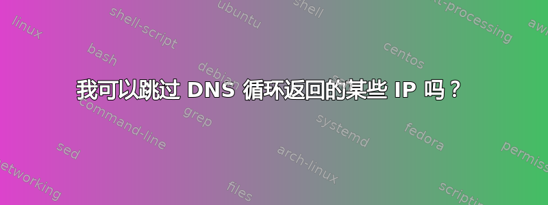 我可以跳过 DNS 循环返回的某些 IP 吗？