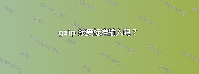 gzip 接受标准输入吗？