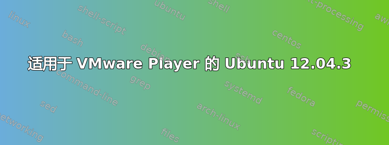 适用于 VMware Player 的 Ubuntu 12.04.3 