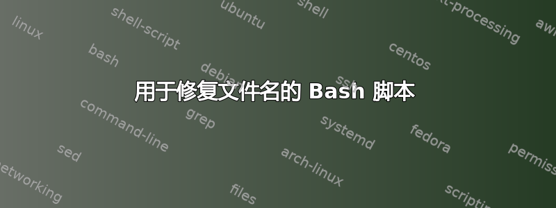 用于修复文件名的 Bash 脚本