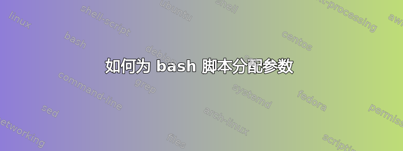 如何为 bash 脚本分配参数