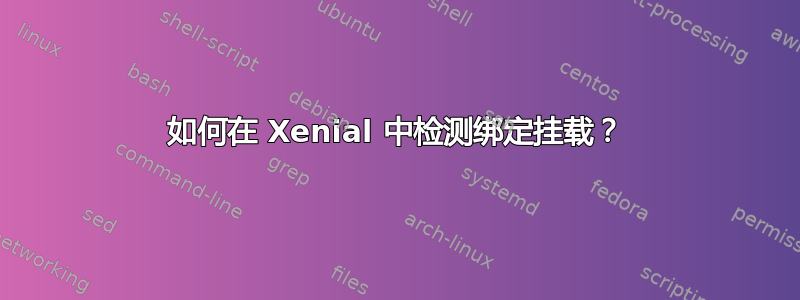 如何在 Xenial 中检测绑定挂载？