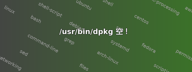 /usr/bin/dpkg 空！