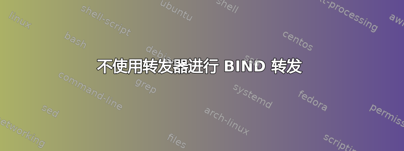 不使用转发器进行 BIND 转发