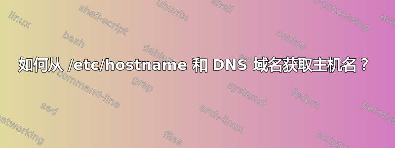 如何从 /etc/hostname 和 DNS 域名获取主机名？