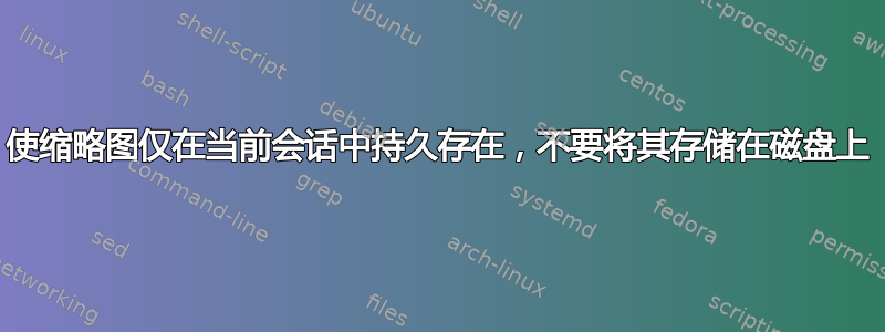 使缩略图仅在当前会话中持久存在，不要将其存储在磁盘上