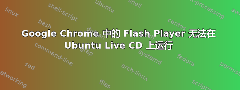 Google Chrome 中的 Flash Player 无法在 Ubuntu Live CD 上运行