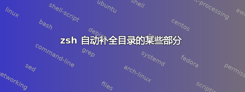 zsh 自动补全目录的某些部分