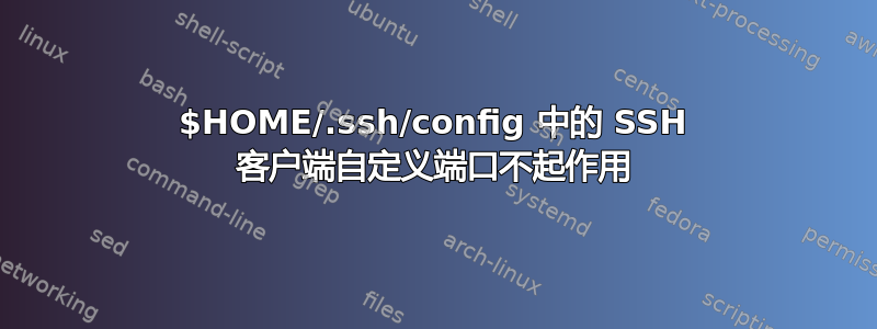 $HOME/.ssh/config 中的 SSH 客户端自定义端口不起作用