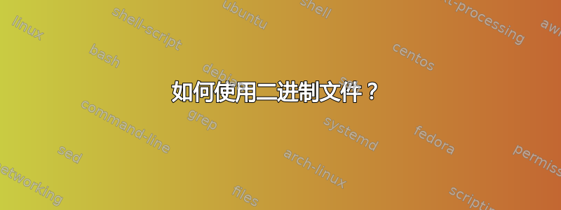 如何使用二进制文件？