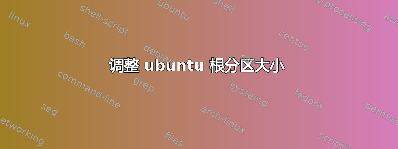 调整 ubuntu 根分区大小