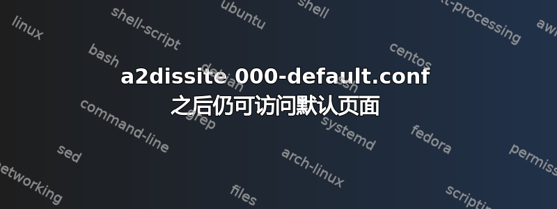 a2dissite 000-default.conf 之后仍可访问默认页面