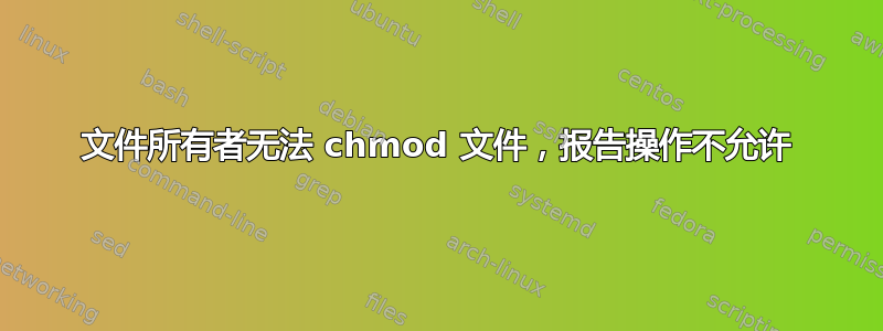 文件所有者无法 chmod 文件，报告操作不允许