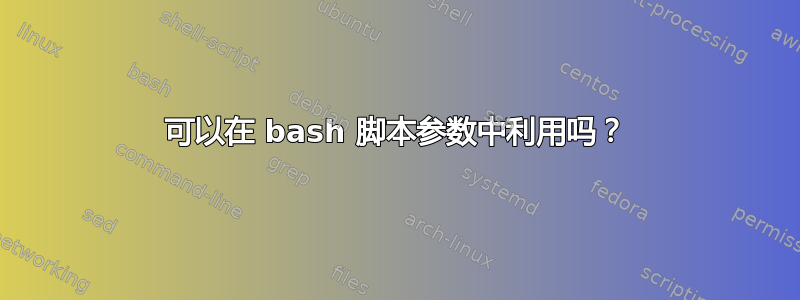 可以在 bash 脚本参数中利用吗？