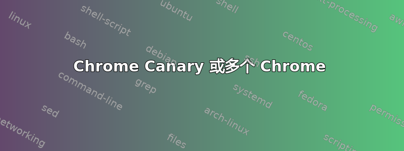 Chrome Canary 或多个 Chrome