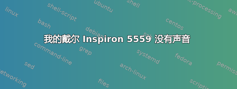 我的戴尔 Inspiron 5559 没有声音