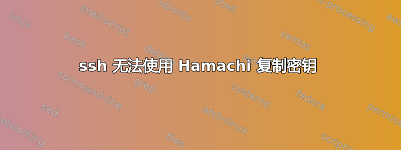 ssh 无法使用 Hamachi 复制密钥