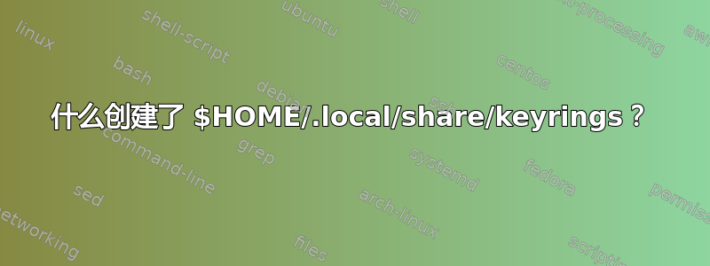 什么创建了 $HOME/.local/share/keyrings？