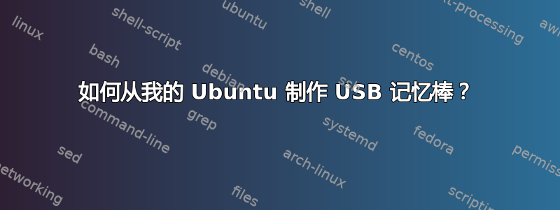 如何从我的 Ubuntu 制作 USB 记忆棒？