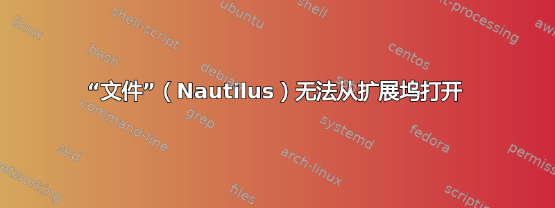 “文件”（Nautilus）无法从扩展坞打开