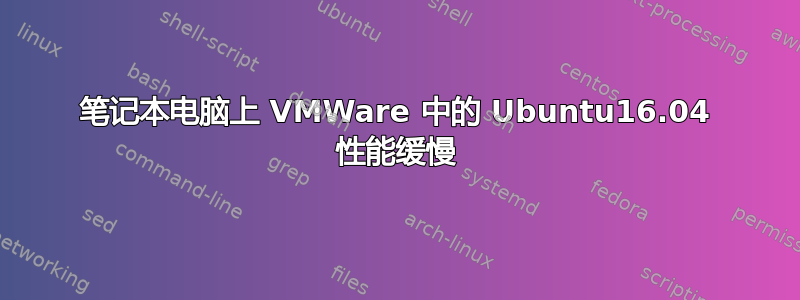 笔记本电脑上 VMWare 中的 Ubuntu16.04 性能缓慢