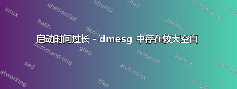 启动时间过长 - dmesg 中存在较大空白