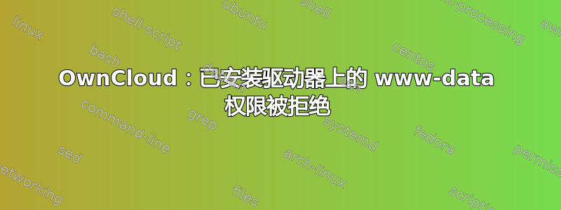 OwnCloud：已安装驱动器上的 www-data 权限被拒绝