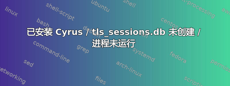 已安装 Cyrus / tls_sessions.db 未创建 / 进程未运行