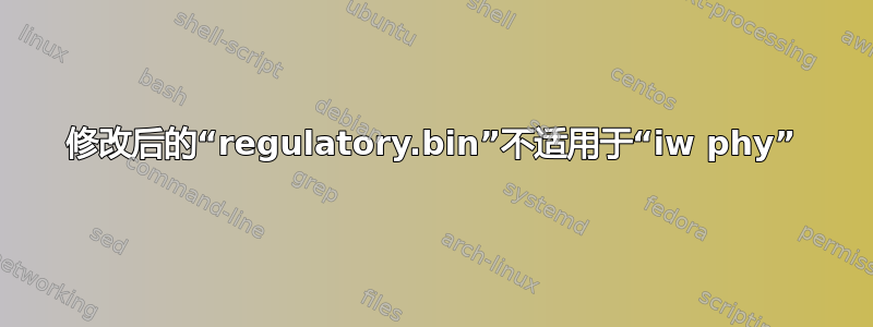 修改后的“regulatory.bin”不适用于“iw phy”