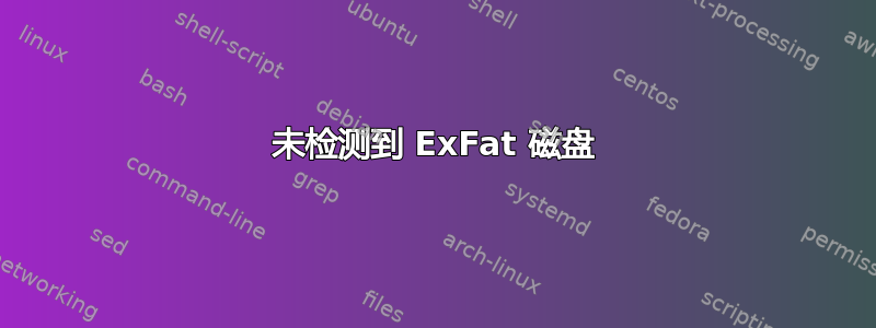 未检测到 ExFat 磁盘