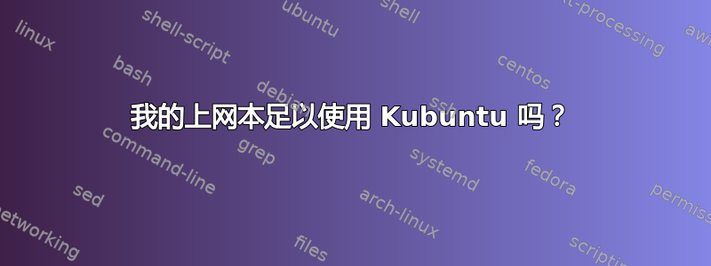 我的上网本足以使用 Kubuntu 吗？