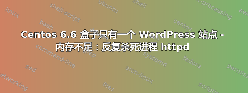 Centos 6.6 盒子只有一个 WordPress 站点 - 内存不足：反复杀死进程 httpd