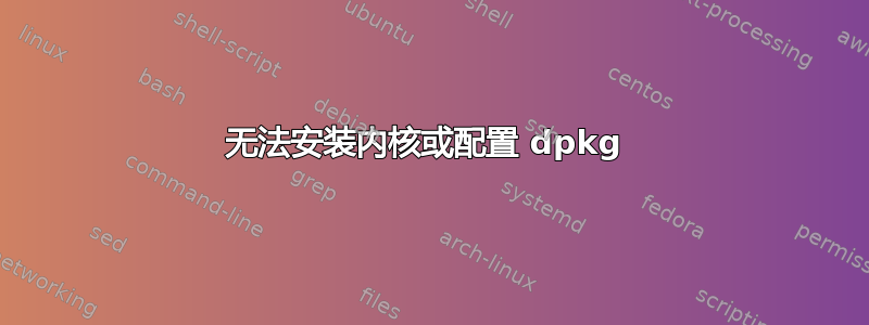 无法安装内核或配置 dpkg 