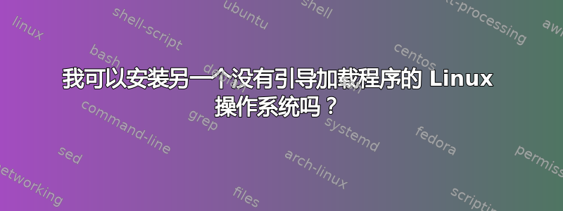 我可以安装另一个没有引导加载程序的 Linux 操作系统吗？