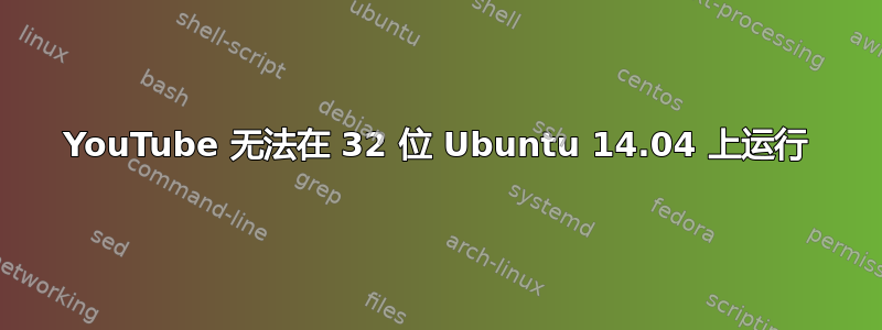 YouTube 无法在 32 位 Ubuntu 14.04 上运行