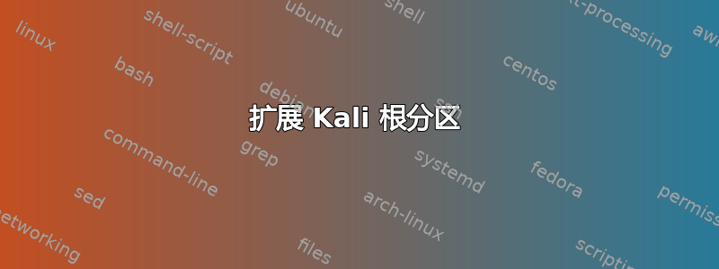 扩展 Kali 根分区