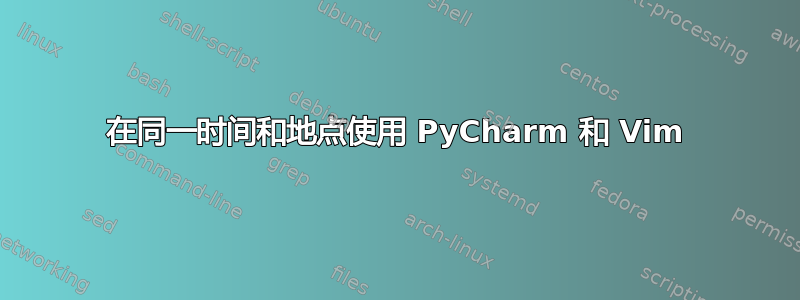 在同一时间和地点使用 PyCharm 和 Vim