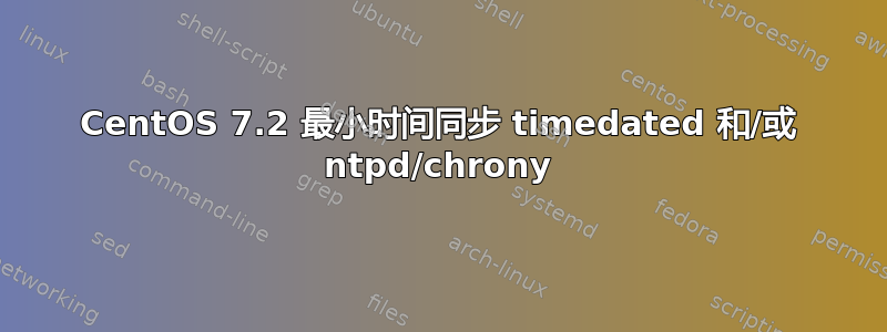 CentOS 7.2 最小时间同步 timedated 和/或 ntpd/chrony