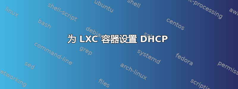 为 LXC 容器设置 DHCP