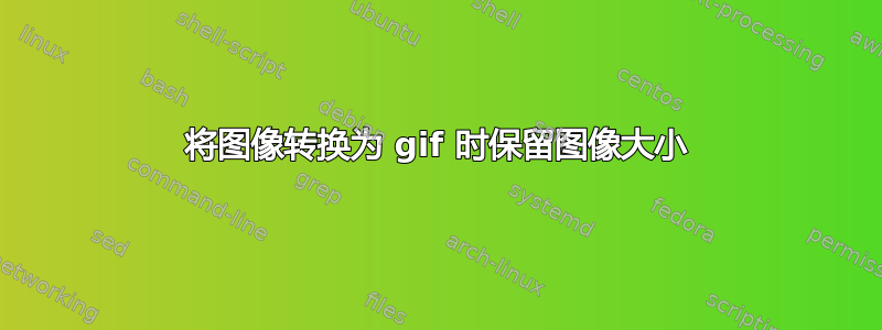 将图像转换为 gif 时保留图像大小